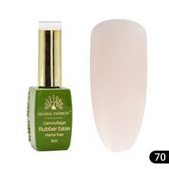 Камуфлююча база rubber base Hema free Global Fashion 8 мл, 70