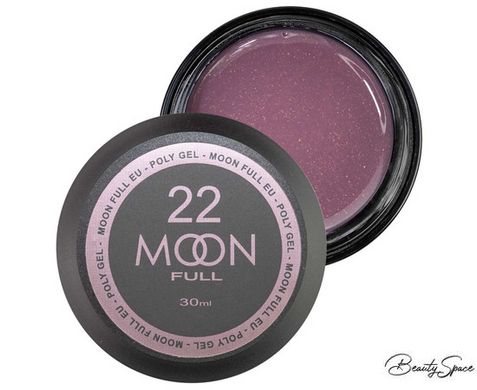Полигель Moon Full Poly Gel №22 Розовый Дым с шиммером 30 мл