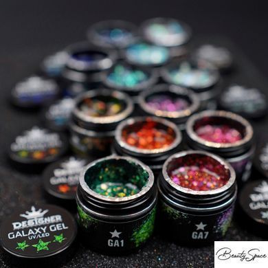 Глиттерный гель Designer Professional Galaxy Gel 10 мл, GA03