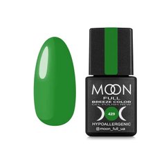 Гель лак Moon Full Breeze color №429 светло-зеленый 8 мл