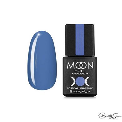Гель-лак Moon Full №154 блакитний із сірим підтоном, 8 мл