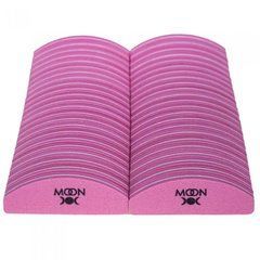 Пилка-баф півмісяць Moon Full Pink Small 120/180 грит, 46 шт