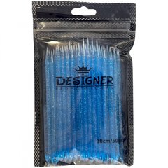 Пластикові палички Дизайнер Сині з блискітками 50 шт