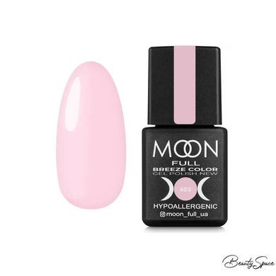 Гель лак Moon Full Breeze color №403 блідо-рожевий 8 мл