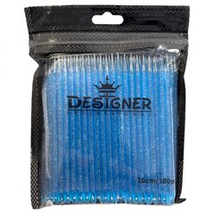 Пластикові палички Дизайнер Сині з блискітками 100 шт
