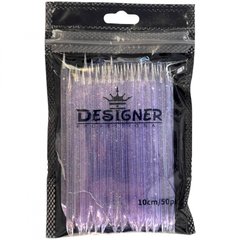 Пластиковые палочки Дизайнер Фиолетовые с блестками 50 шт
