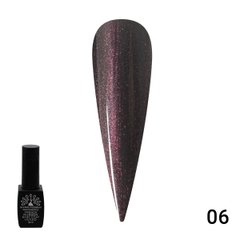 Каучукова База Для Гель Лаку Френч Чорна З Шиммером, Rubber Base Coat French Black,8 мл, Global 06