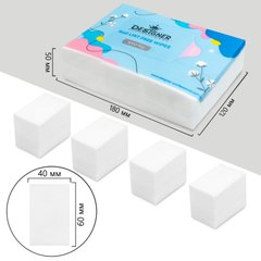 Серветки безворсові 1000 шт/уп (Білі) - Lint free wipes Дизайнер