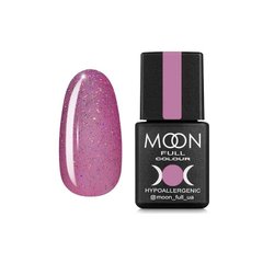 Гель-лак Moon Full №306 полупрозрачный розовый с разноцветным шиммером, 8 мл