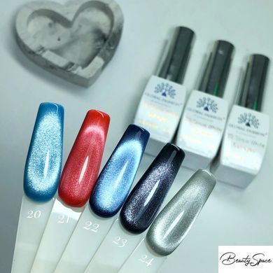 Гель лак котяче око Global Fashion 3D Snow White cat eyes, 23