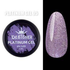 Гель із шиммером Designer Professional Platinum Gel 5 мл №5 (Фіолетовий)