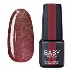 Гель лак Baby Moon Dance Diamond №005 темно-рожевий вінтажний із дрібним шиммером 6 мл