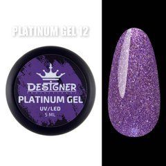 Гель із шиммером Designer Professional Platinum Gel 5 мл №12 (Фіолетовий)