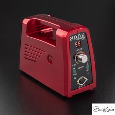 Фрезер Moox Professional X801 на 55 000 об/мин и 80 Вт для маникюра и педикюра Красный