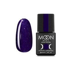 Гель-лак Moon Full №318 фиолетовый с серебристым шиммером, 8 мл