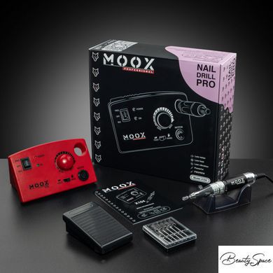 Фрезер Moox Professional X104 на 45 000 об/хв та 65 Вт для манікюру та педикюру Червоний