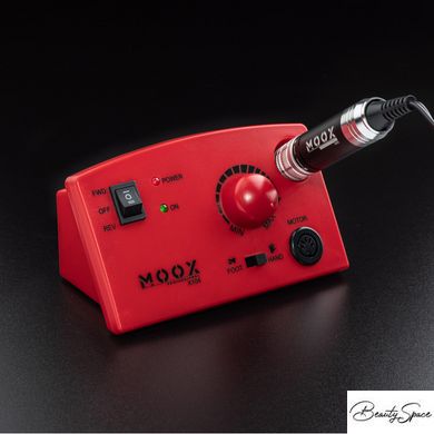 Фрезер Moox Professional X104  на 45 000 об/мин и 65 Вт для маникюра и педикюра Красный