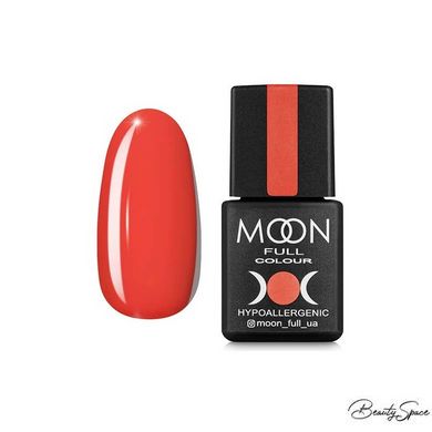 Гель-лак Moon Full №125 оранжево-червоний, 8 мл