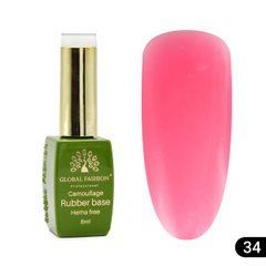 Камуфлююча база rubber base Hema free Global Fashion 8 мл, 34