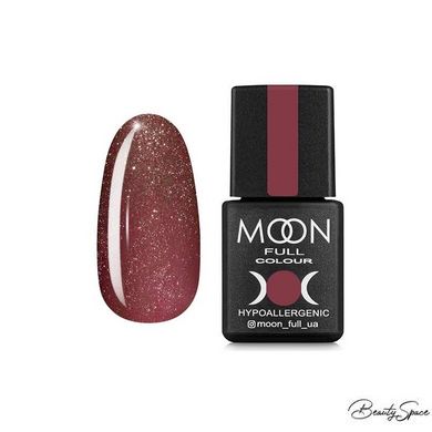 Гель-лак Moon Full №320 темно-розовый винтажный с мелким шиммером, 8 мл