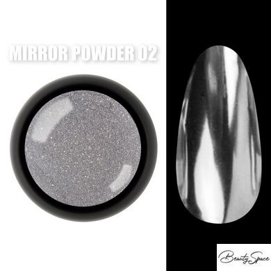 Mirror powder №2 (Серебро) - Зеркальная втирка Дизайнер