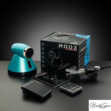 Фрезер Moox Professional X804 на 55 000 об/хв та 80 Вт для манікюру та педикюру Бірюзовий