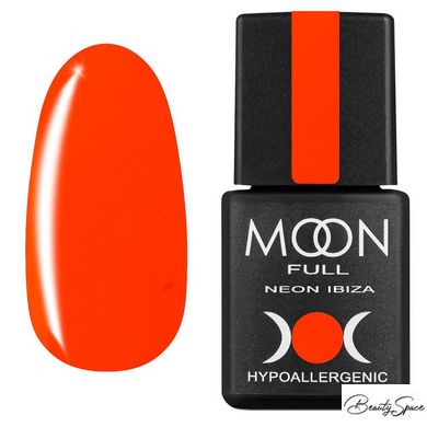Гель-лак Moon Full Neon Ibiza №714 оранжево-червоний 8 мл