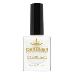 Лак-фарба для стемпінгу Stamping Paint Designer Professional 9 мл Біла