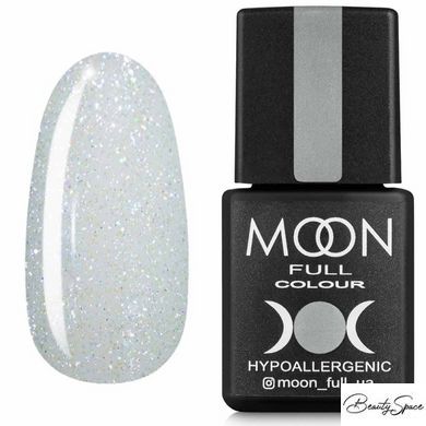 Гель-лак Moon Full Opal color №508 напівпрозорий із синіми блискітками 8 мл