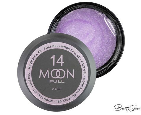Полигель Moon Full Poly Gel №14 Розовый бриллиант с шиммером 30 мл