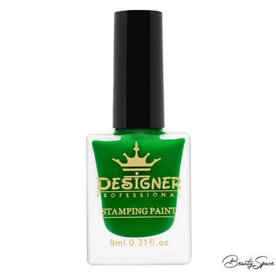 Лак-краска для стемпинга Stamping Paint Designer Professional 9 мл Зелёная