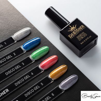 Світловідбивний гель-лак Designer Professional Disco gel polish №2, Синій